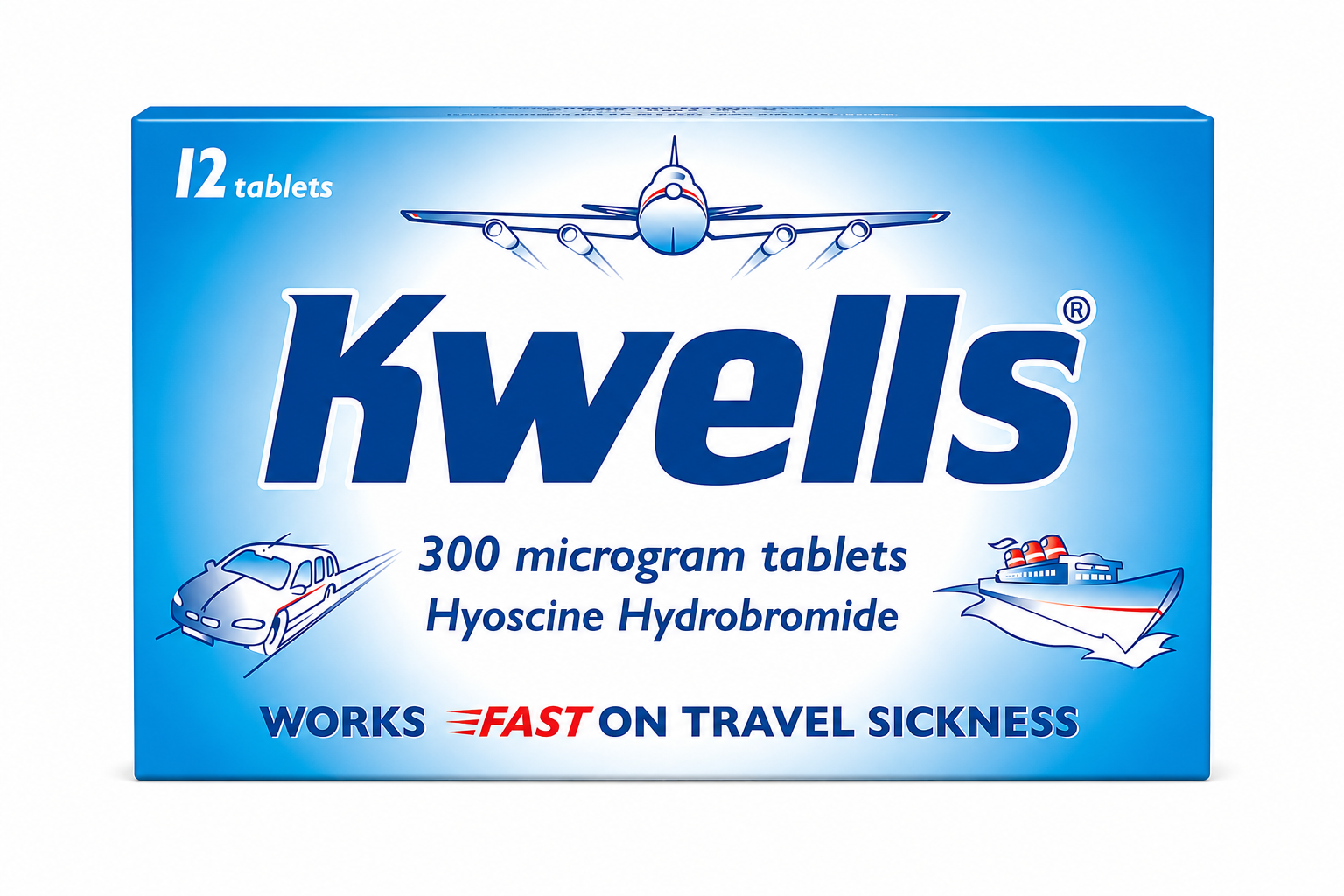 Kwells Travel Sickness Tablets 300mcg - 12 Tablets