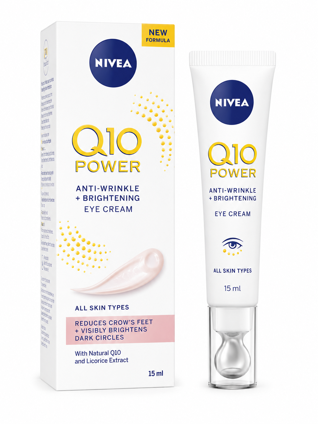 NIVEA Q10 Power Anti-Wrinkle + Brightening Eye Cream - 15ml