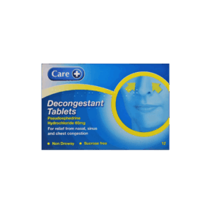 Care Decongestant Tablets - 12 Tablets