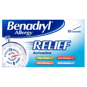 Benadryl Allergy Relief - 12 capsules