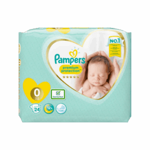 Pampers Premium Protection Size 0 - Carry Pack - 24 Nappies