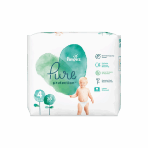 Pampers Pure Protection - Size 4 - 28 Nappies