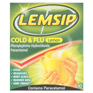 Lemsip Cold & Flu Lemon - 10 Sachets