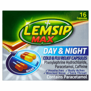 Lemsip Max Day & Night Cold & Flu Relief - 16 Capsules