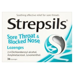 Strepsils Sore Throat & Blocked Nose – 36 Lozenges