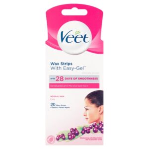 Veet Face Wax Strips with Easy Grip - x 20