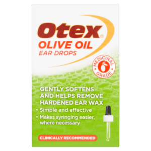 Otex Olive Oil Ear Drops for Hardened Ear Wax Bottle with Dropper - 10ml