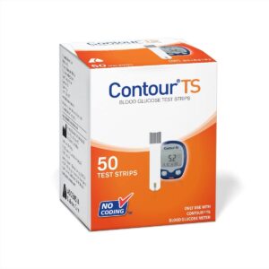 Ascencia Contour TS Diabetic Blood Glucose Test Strips 50