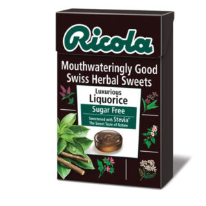 Ricola - Liquorice with Stevia Sugar Free Lozenges Box - 45g (Expiry 11/22)