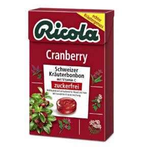 Ricola - Cranberry Sugar Free Lozenges Box - 45g