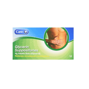 Glycerin (Glycerol) Suppositories Bp 2g Children - 12 Suppositories - Brand May Vary