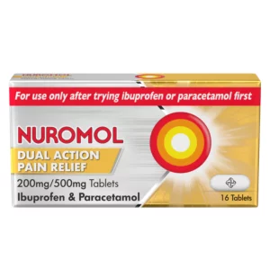 Nuromol Dual Action Pain Relief 200mg/500mg-- 16-tablets