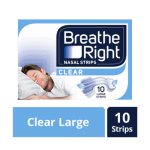 Breathe Right Congestion Relief Nasal Strips Clear Large - 10 Strips