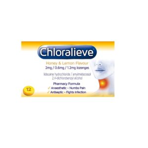 Chloralieve Sore Throat Honey & Lemon Flavour - 24 Lozenges