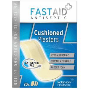 Fast Aid Cushioned Plasters - 20 Assorted Plasters