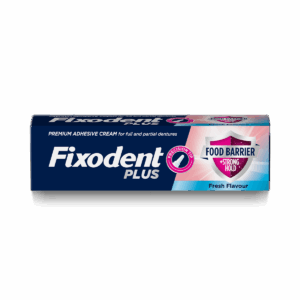 Fixodent Plus Food Barrier + Strong Hold Denture Adhesive - 40g