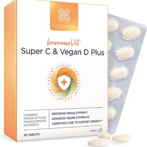 Healthspan ImmunoVit Super C & Vegan D Plus - 60 Tablets