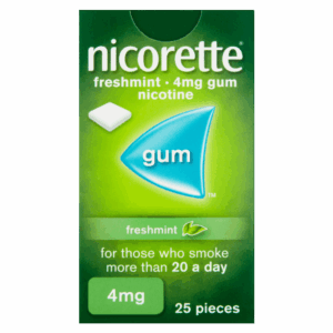 Nicorette 4mg Freshmint Chewing Gum - 25 Pieces