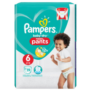 Pampers Baby-Dry Nappy Pants - Size 6 - 19 Nappies