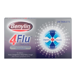 Benylin 4 Flu Tablets - 24 Tablets