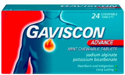 Gaviscon Advance Mint Chewable Tablets - 24 Tablets