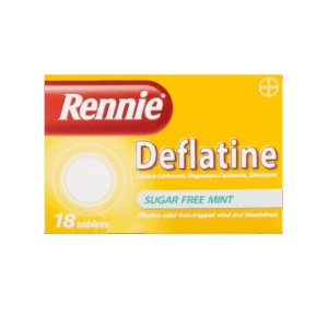 Rennie Deflatine Sugar Free Mint - 18 Tablets