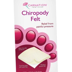 Carnation Footcare Chiropody Felt 10cm x 22.5cm - 1 Sheet