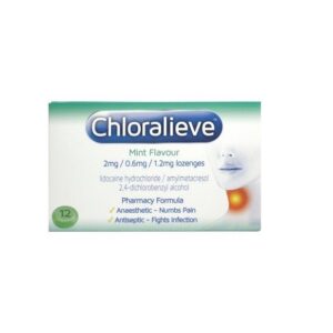Chloralieve Sore Throat Mint Flavour - 24 Lozenges