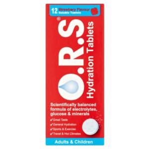 O.R.S Adults & Children Strawberry Flavour - 12 Soluble Tablets