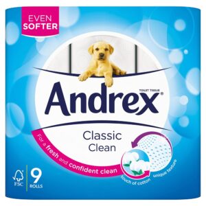 Andrex Toilet Tissue Classic Clean - 9 Roll