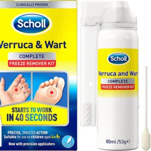 Scholl Verruca & Wart Complete Freeze Remover Kit Spray - 80ml/53g