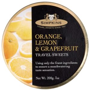 Simpkins Orange Lemon & Grapefruit Travel Sweets 200g