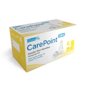 Glucorx Carepoint Pen Needles - 32g 4mm - Pack of 100
