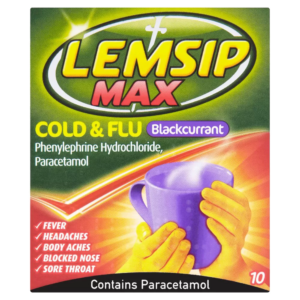 Lemsip Max Cold And Flu Blackcurrant - 10 Sachets