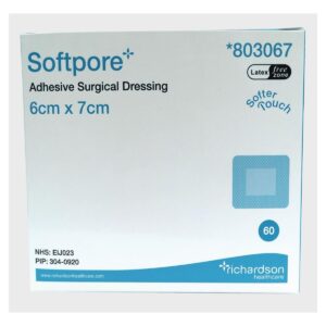 Softpore - Adhesive Surgical Dressing - 6cm x 7cm