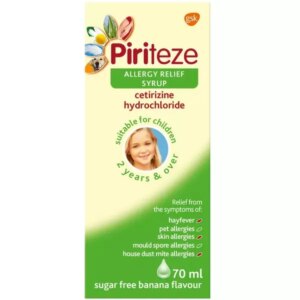 Piriteze Kids Allergy Relief Syrup 2 years & over - 70ml