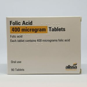 Folic Acid 400 mcg Tablets - 90 Tablets Pregnancy Aid support (Brand May Vary)