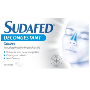 Sudafed Decongestant Tablets - 12 Tablets